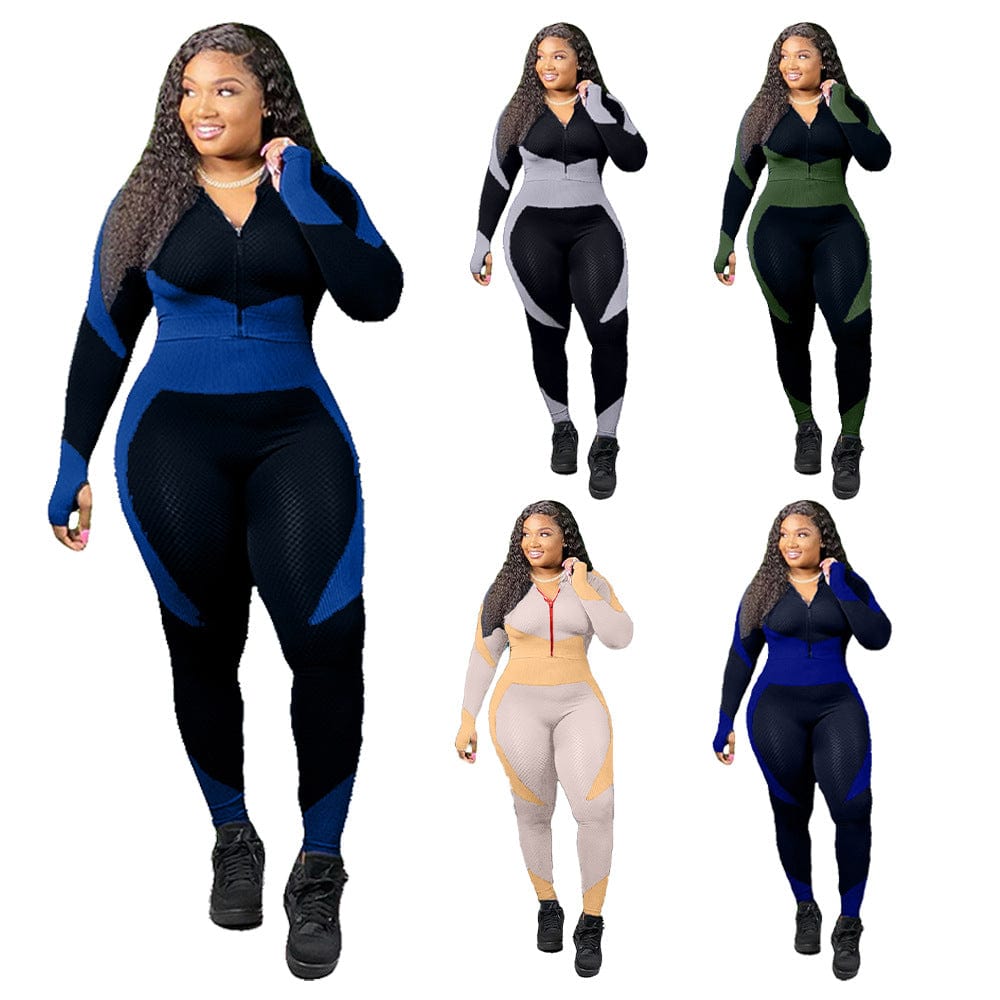 Autumn and winter new yoga suit Plus Size Jogging Outfits  two-piece fashion leisure suit