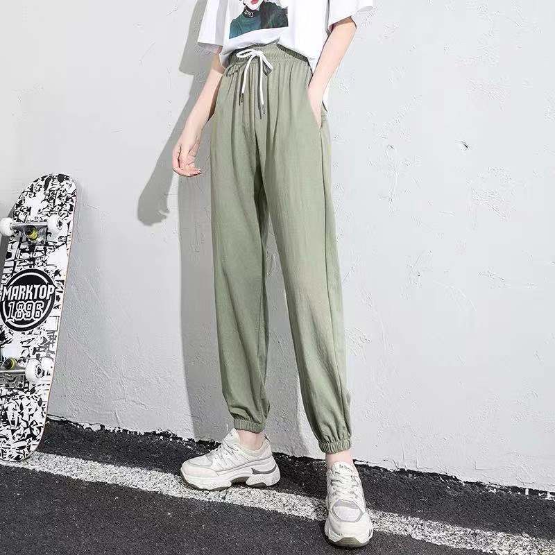 Autumn and winter Plush thickened sweatpants women trousers loose large warm  Running Jogger casual pants