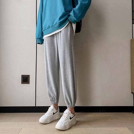 Autumn and winter Plush thickened sweatpants women trousers loose large warm  Running Jogger casual pants