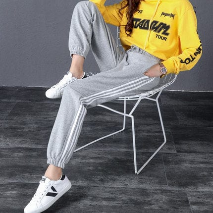 Autumn and winter Plush thickened sweatpants women trousers loose large warm  Running Jogger casual pants