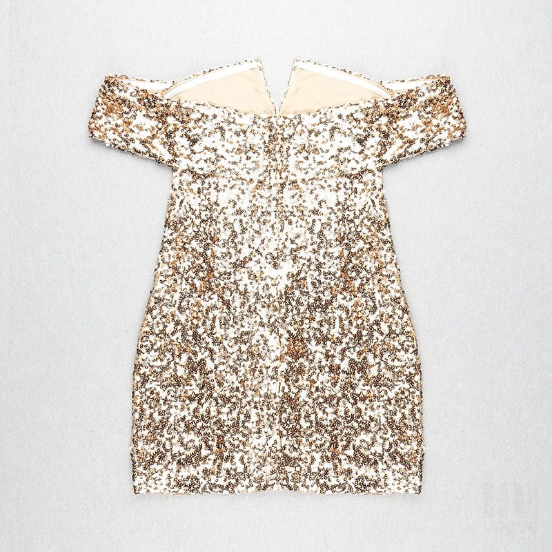 BD2124 Women New Products Christmas Sequin Party Sexy V Neck Bodycon Women Mini Dress