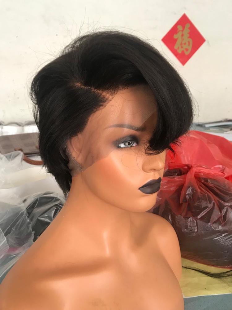 best sale pixie cut human hair wig in stock