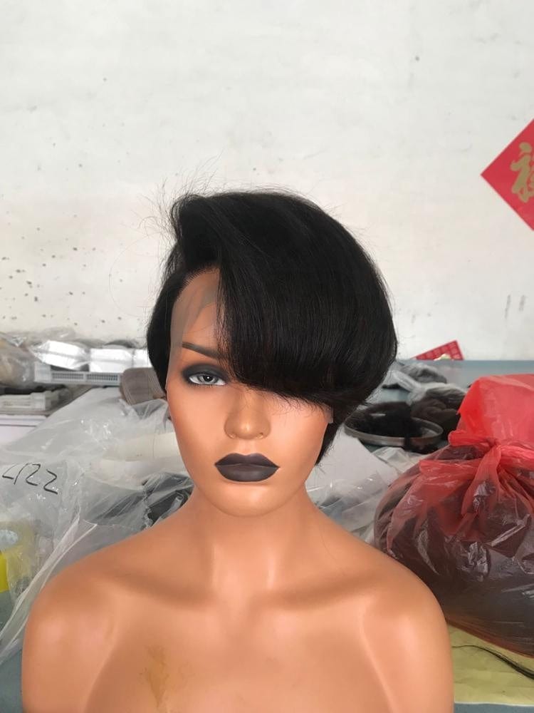 best sale pixie cut human hair wig in stock