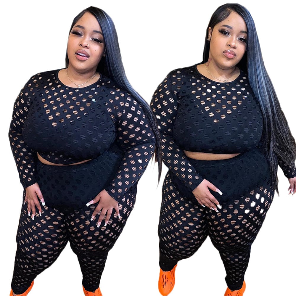 BH914 2023  women's plus size two piece set clothing