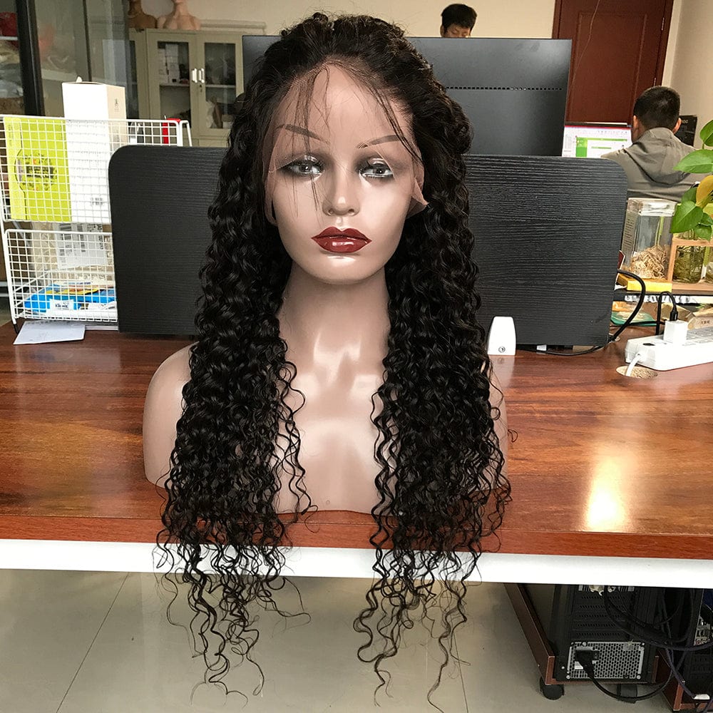 Big Discount 10A Glueless Wet and Wavy Human Hair Wig,Light Brown Transparent Human Hair Lace Front Wigs Brazilian