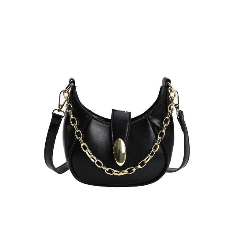 Black 1 Niche Bag Women's Foreign Trade New Trendy High-End Texture One-Shoulder Messenger Bag Fashion Crescent Saddle Bag