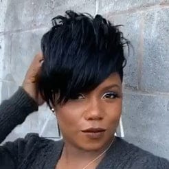 Black Amazon Hot Selling Fashion Personalized Black Short Hair Wig