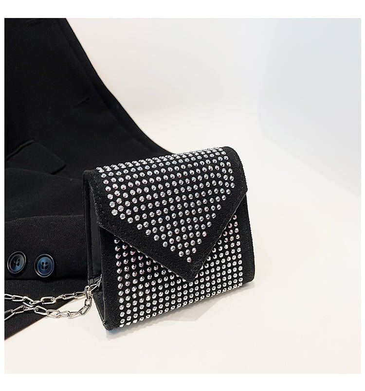 black New Hot Handbags 2022 young lady riveted mini lipstick bags lady fashion chain purses for women