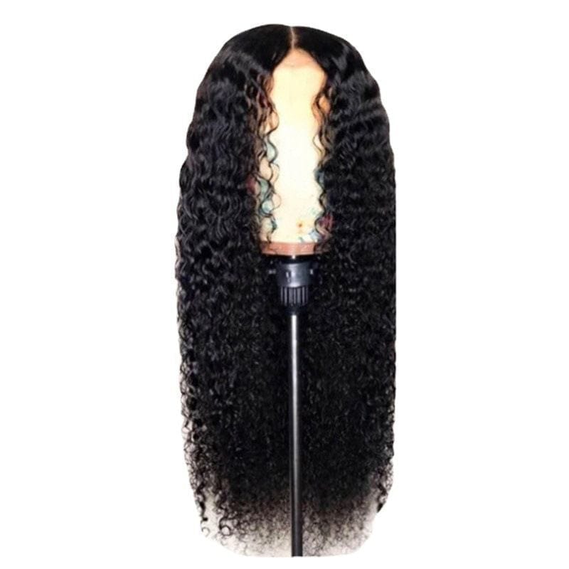 Black Wholesale deep wave wig hair synthetic wig short curly african wig headband for black women