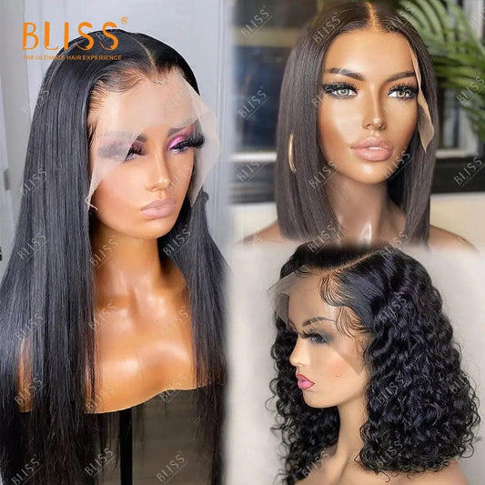 Bliss Human Hair Lace Front Wigs Closure Bob Wigs