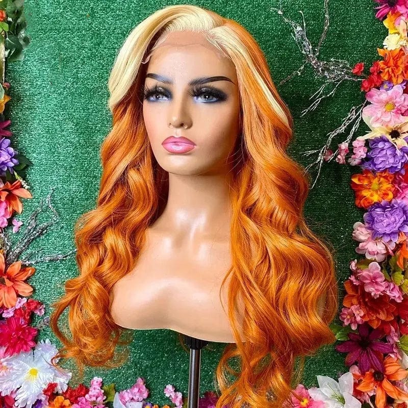 Blonde Bright Orange Brazilian Hair Wig