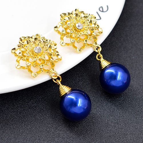 Blue Handmade earrings unique earings fashion flower jewelry for women new arrival designer earrings