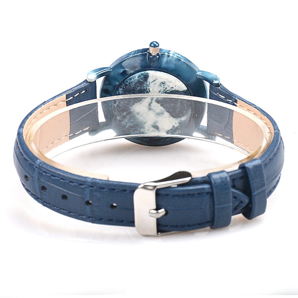 Blue New products leather ladies ceramic watch