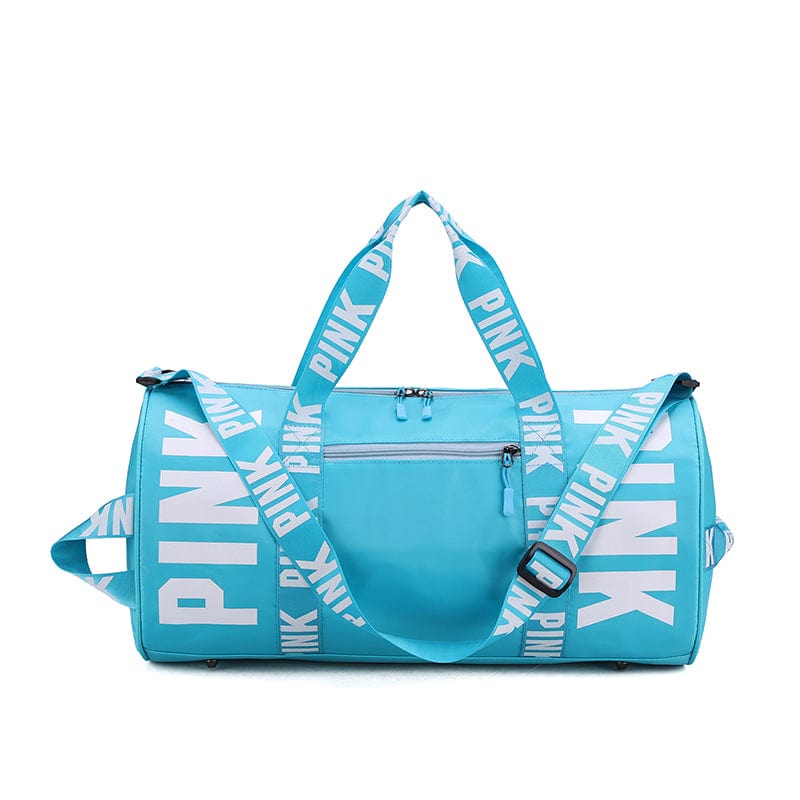 Blue New Zipper Weekender Sport Gym Outdoor Pink Ladies Travel Bag Luggage Waterproof Duffle Fitness Bag Women