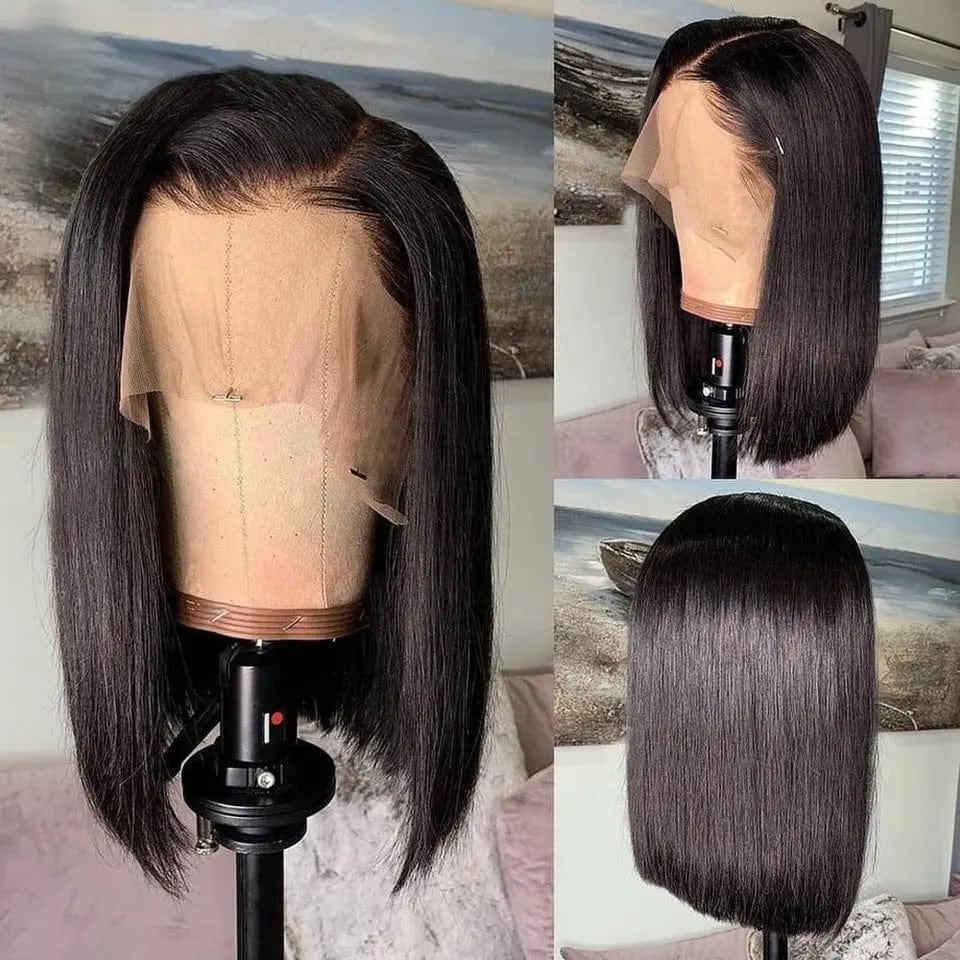 Bob Cut Wigs 100 Human Hair,13*4 Lace Front Bob