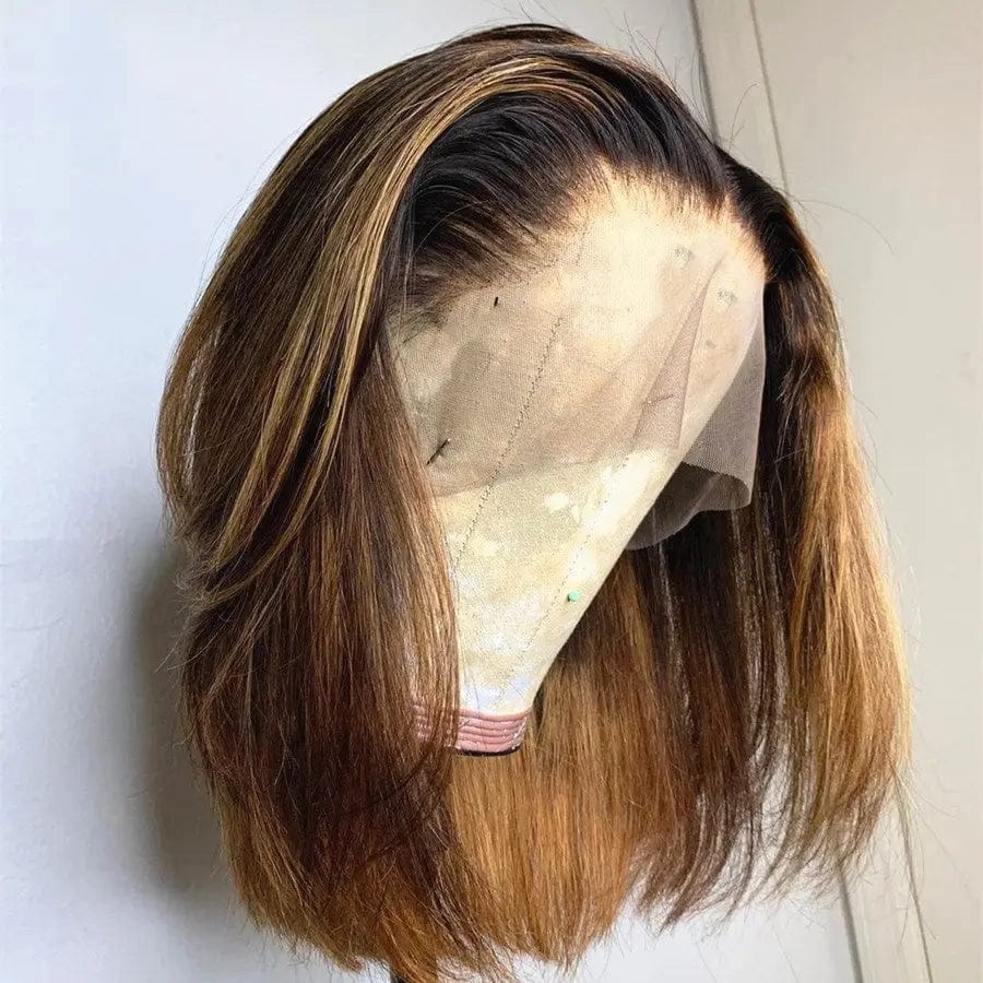 Bob Straight Short Wigs Ombre Honey Brown Wigs