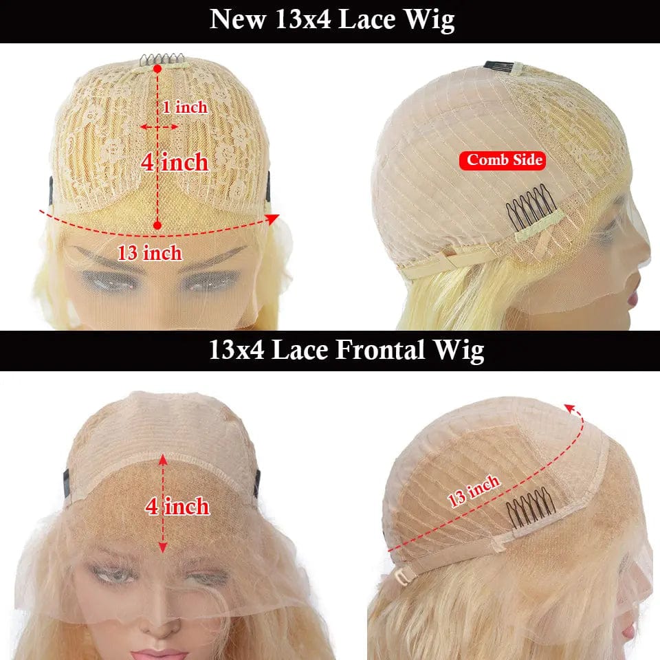 Body Wave Honey Blonde Highlight Lace Part Wig