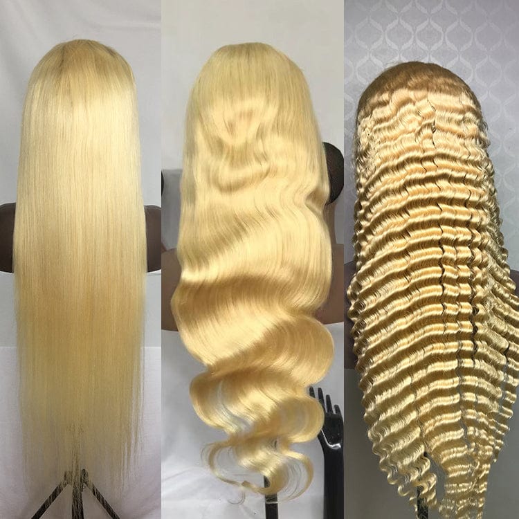 Body Wave Ombre Platinum Honey Blonde 613 Full Lace Wig ombre blonde human hair wig