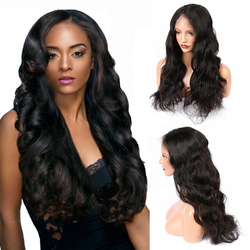 body wave virgin hair 360 wigs vendor full lace with baby hair 4x4 lace closure wigs for black women