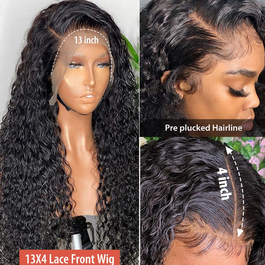 Brazilian Deep Wave 360 HD Lace Wig with Transparent Lace