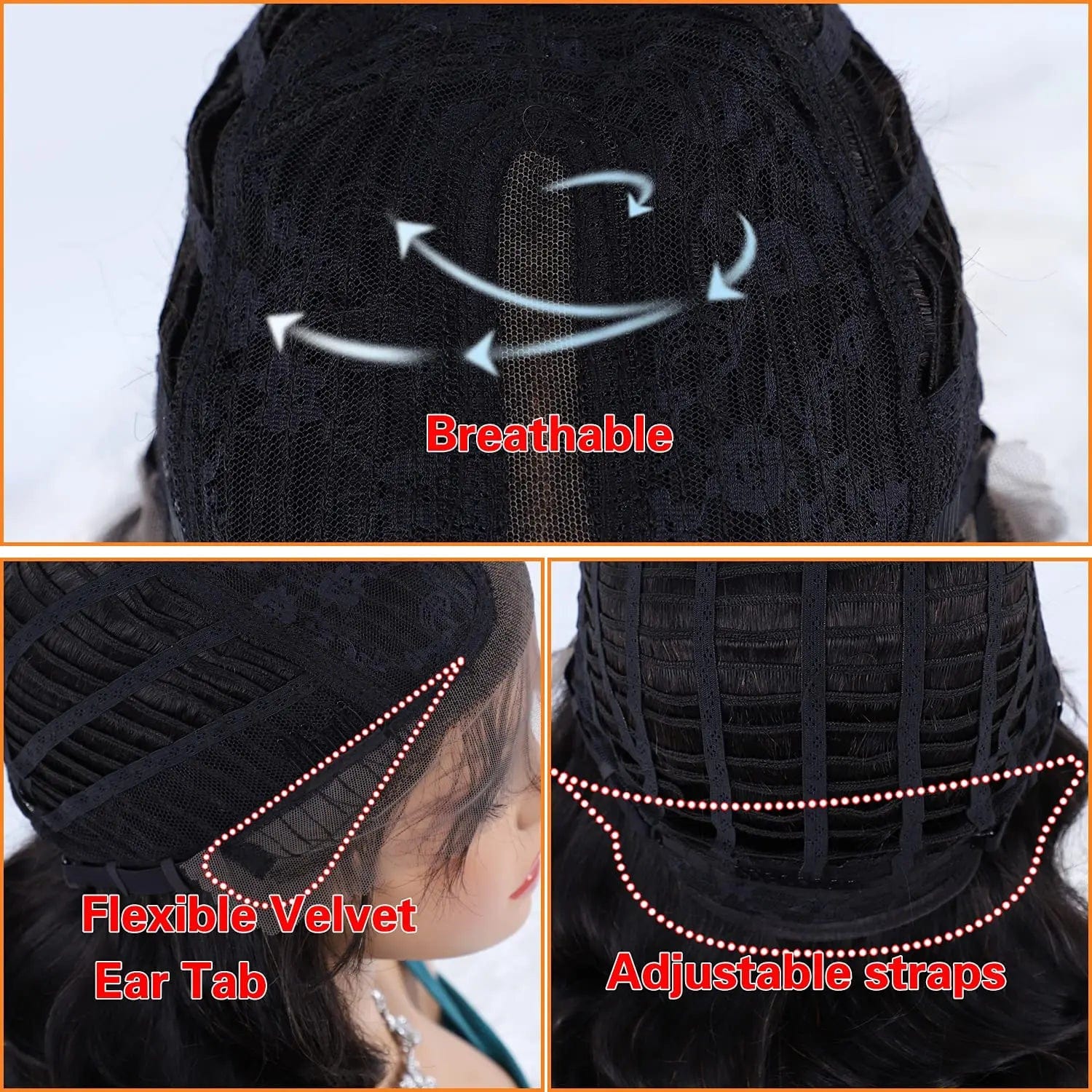 Brazilian Re-my Virgin Hair Wig Clueless Plucked Natural Hairline