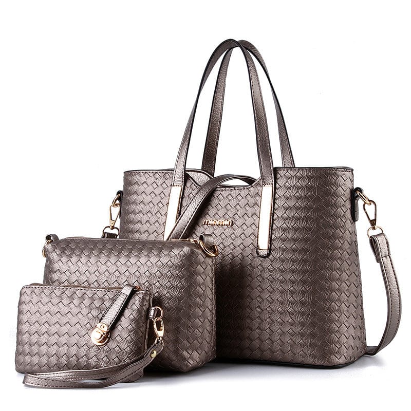 Bronze A1014  3 piece set bags 2 purse and handbags bags women handbags ladies combination bags