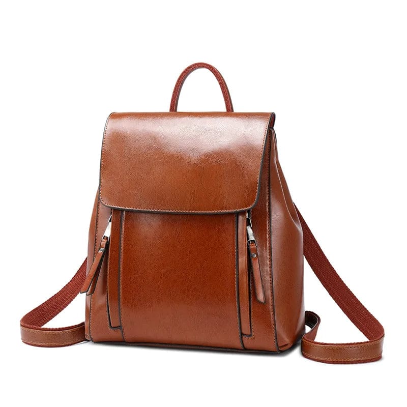 Brown Small Ladies Shoulder Bags Backpack Purse for Women Fashion Leather Designer Travel