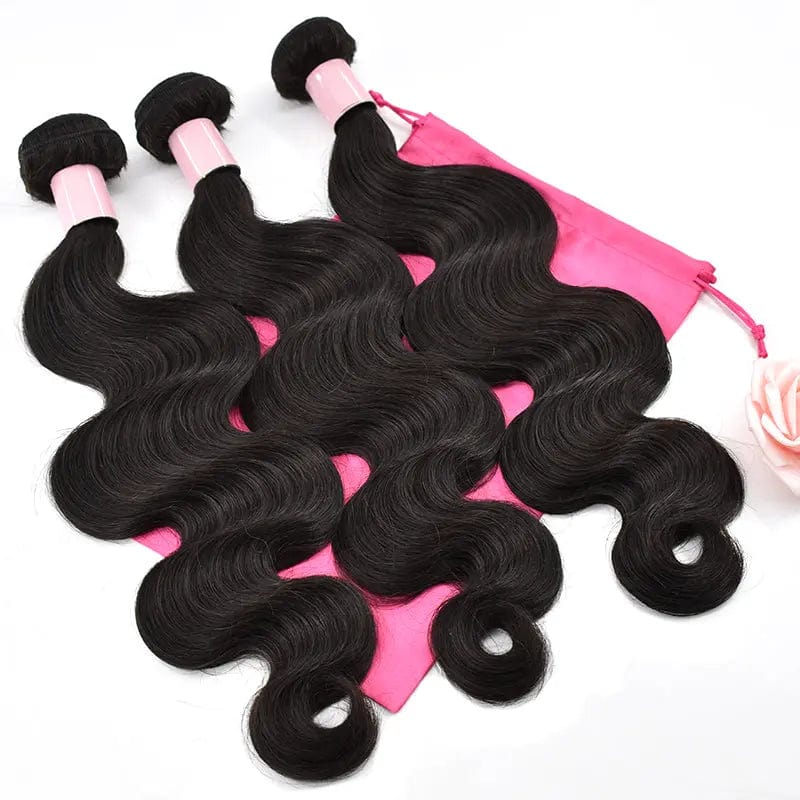 Bundle Deal 22in+24in+26in+18in Lace Closure / Natural Black 100%  natural Human Hair