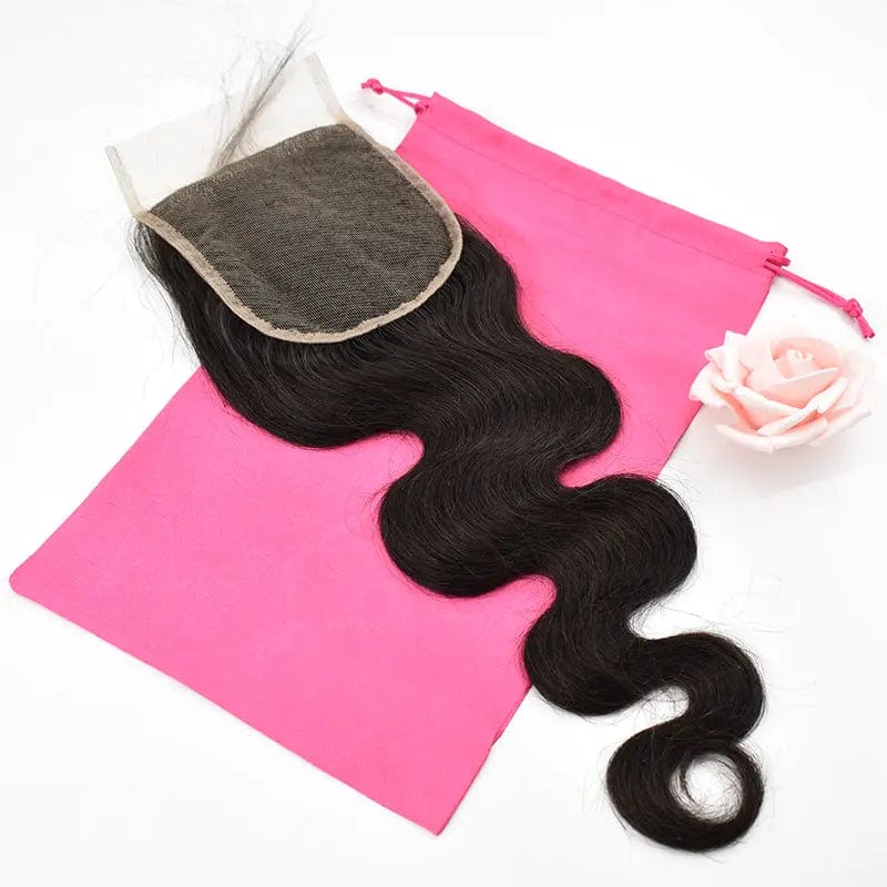 Bundle Deal 22in+24in+26in+18in Lace Closure / Natural Black 100%  natural Human Hair