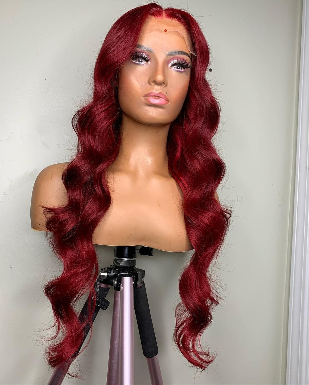 Burgundy 99J Long Body Wave Wine Red Virgin Brazilian Human Hair deep part 13x6 lace Frontal Wig 99j Human Hair