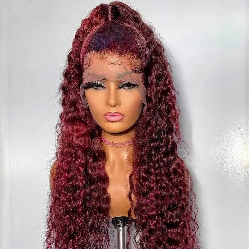 Burgundy 99j Red Deep Curly Human Hair Lace