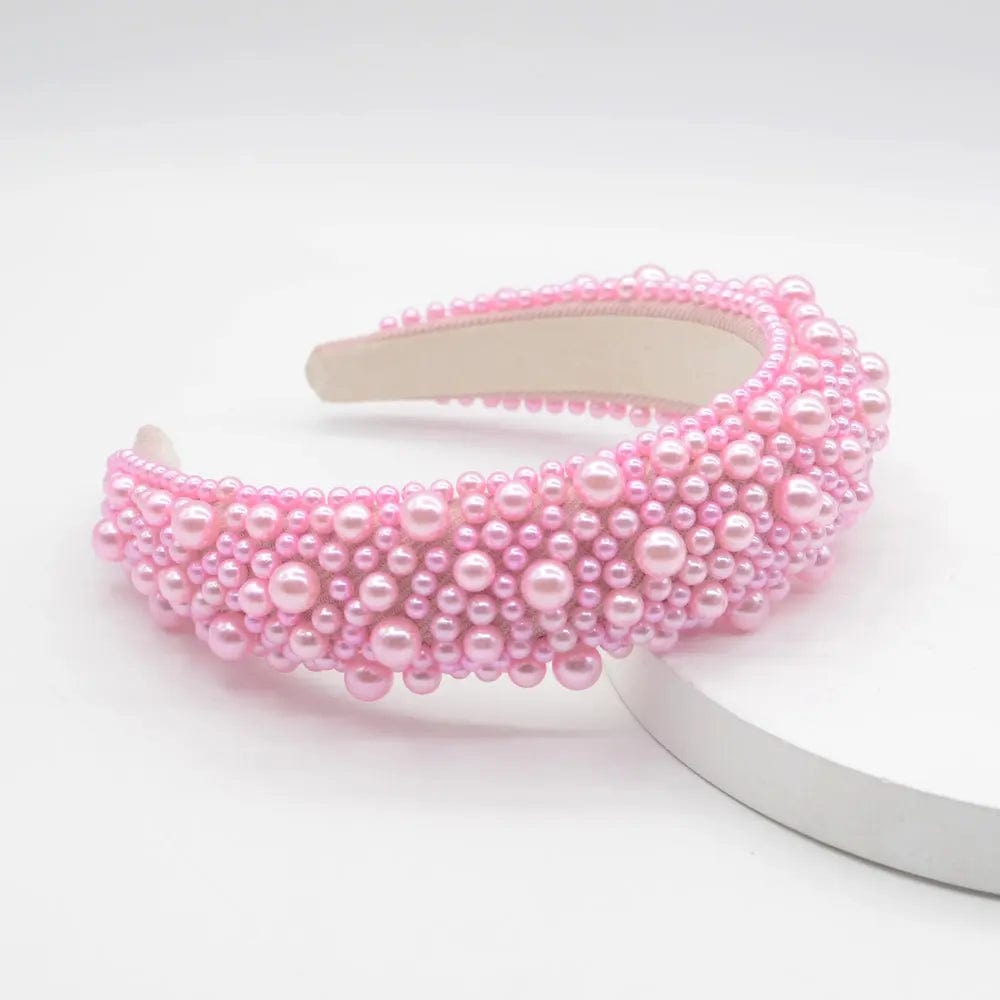 C 8 Black White Gray Pink Pearl Headband