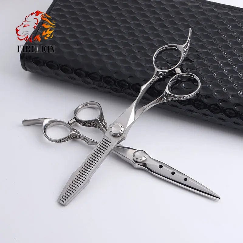 Carved handle VG10 Steel Barber Scissors