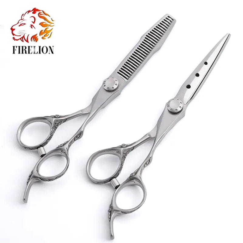 Carved handle VG10 Steel Barber Scissors