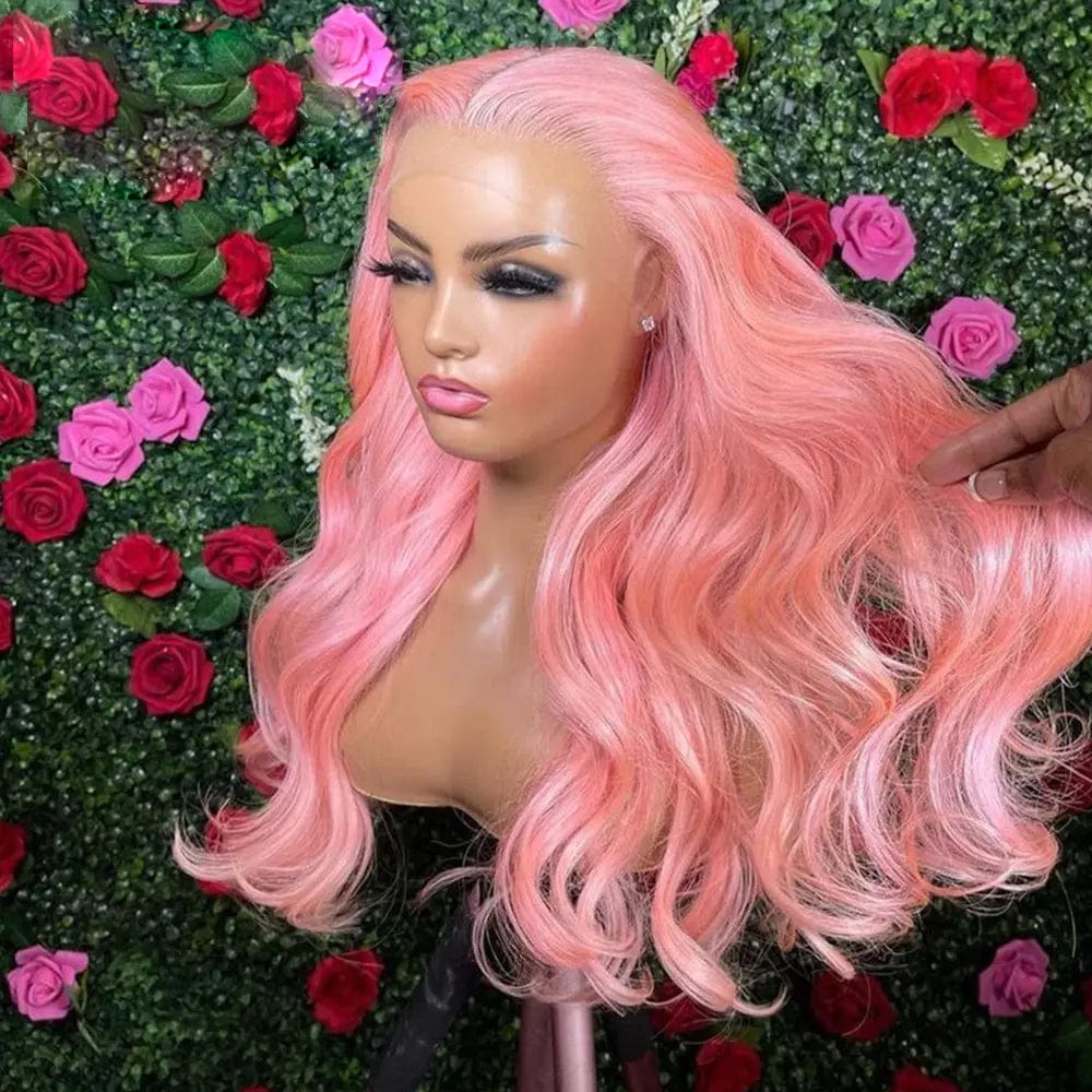 Cheap 100% Raw Pre Plucked Lace Pink Wig