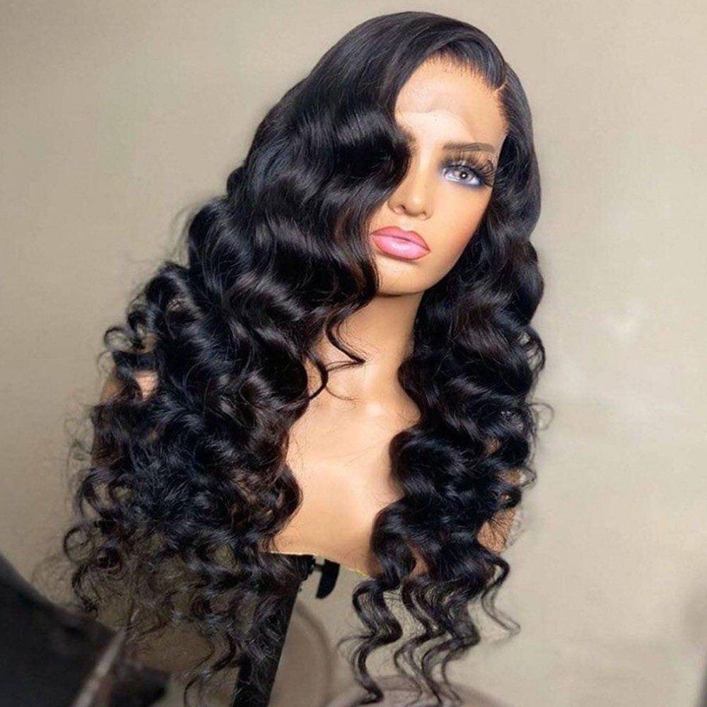 Cheap Human hair wigs  Transparent brazilian lace closure frontal cuticle aligned human hair lace frontal wigs for black woman