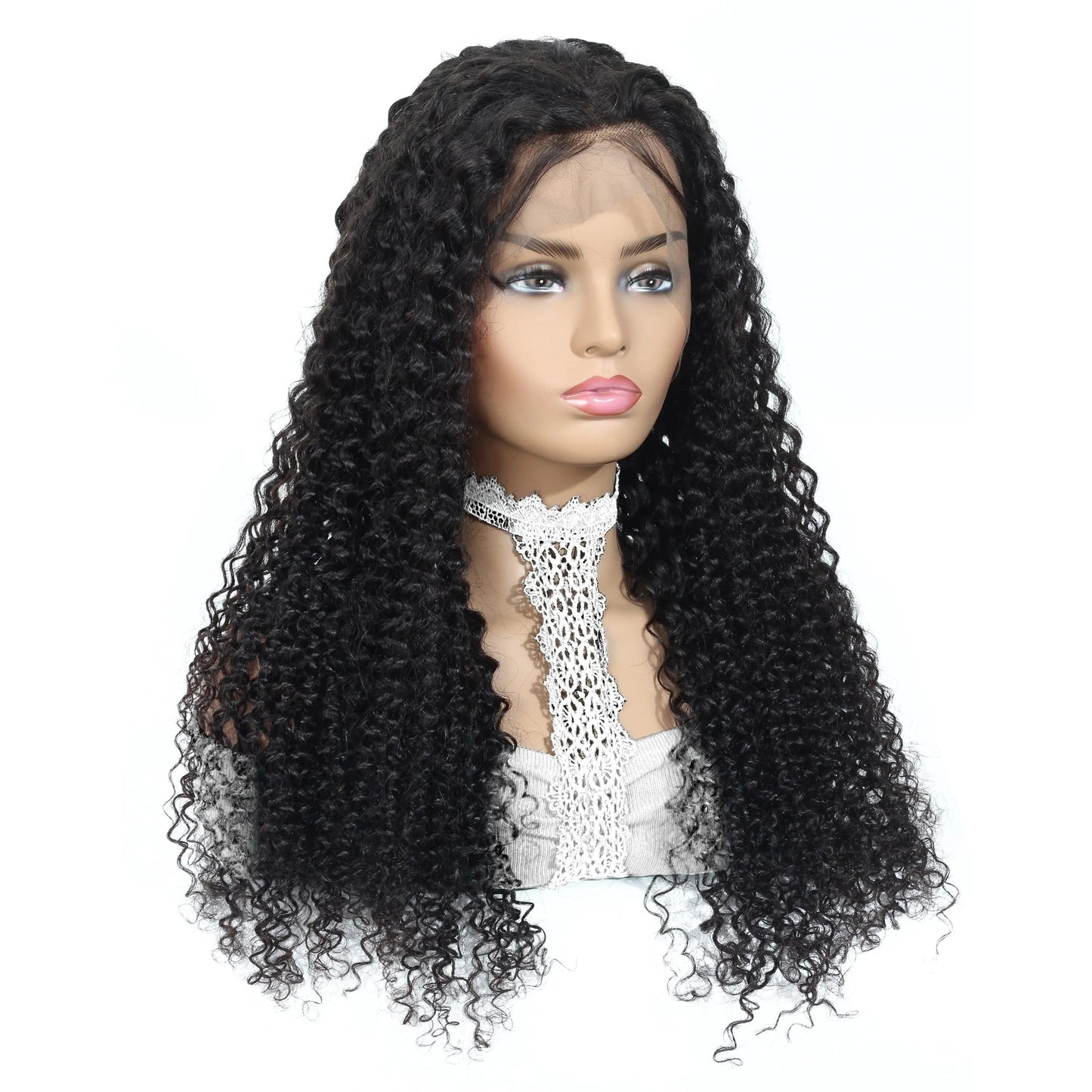 Cheap  Kinky Curly Human Hair Full Lace Wigs