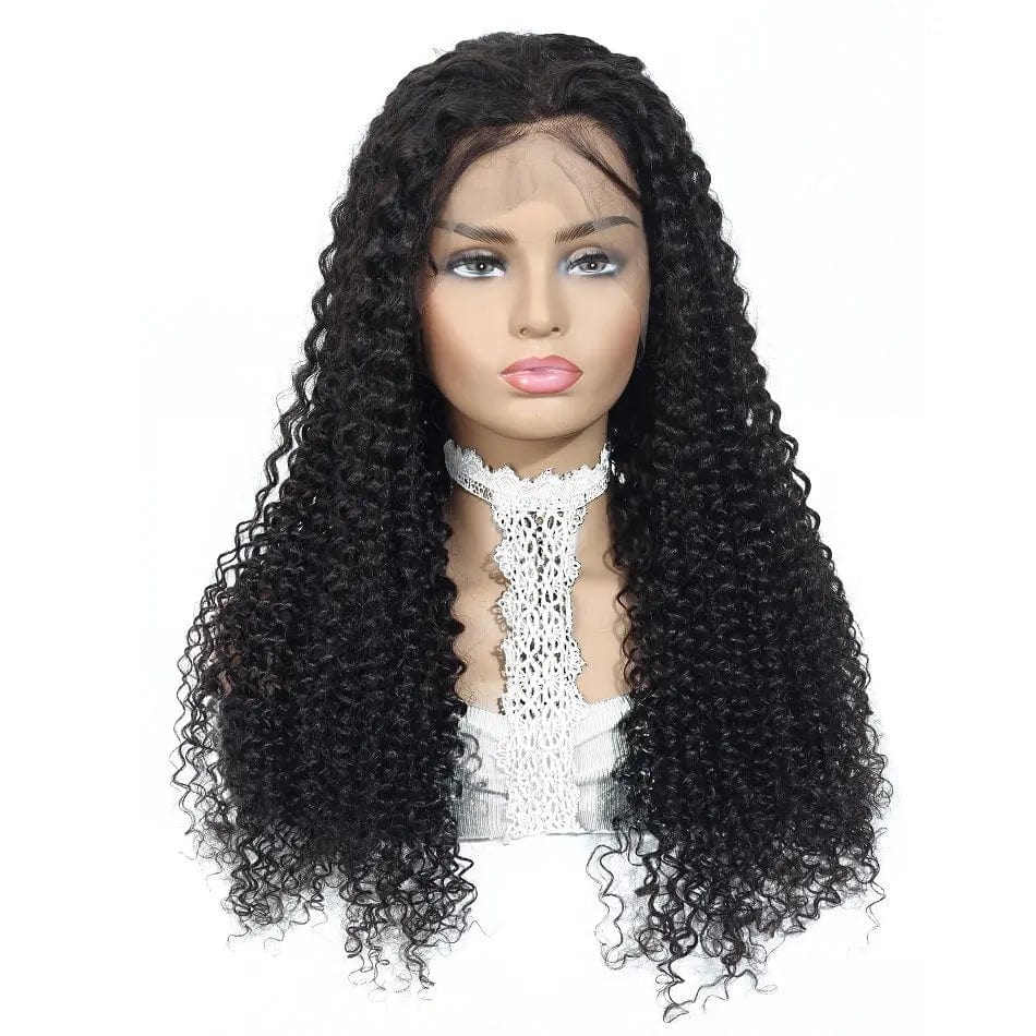 Cheap  Kinky Curly Human Hair Full Lace Wigs