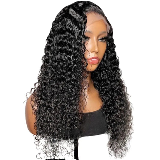 Cheap  Kinky Curly Human Hair Full Lace Wigs