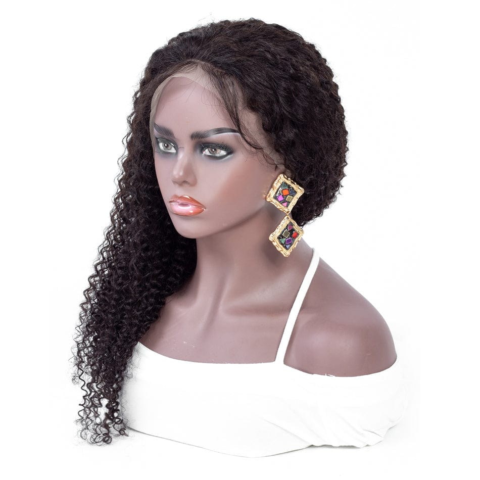 Cheap Malaysian Raw Hair Lace Closure Wig With Baby Hair 13X6 Unprocessed Virgin Hair Kinky Curly Human Lace Wig For Black Women