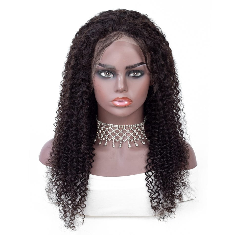 Cheap Malaysian Raw Hair Lace Closure Wig With Baby Hair 13X6 Unprocessed Virgin Hair Kinky Curly Human Lace Wig For Black Women