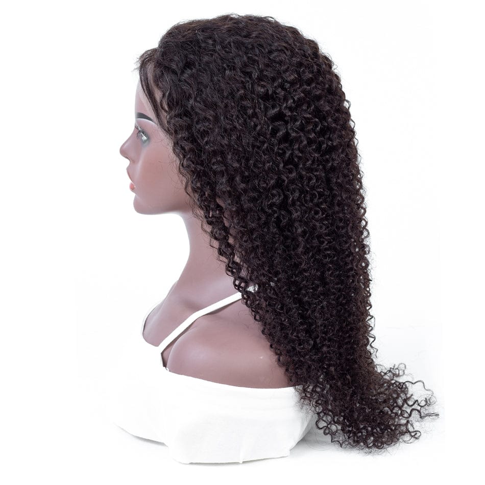 Cheap Malaysian Raw Hair Lace Closure Wig With Baby Hair 13X6 Unprocessed Virgin Hair Kinky Curly Human Lace Wig For Black Women