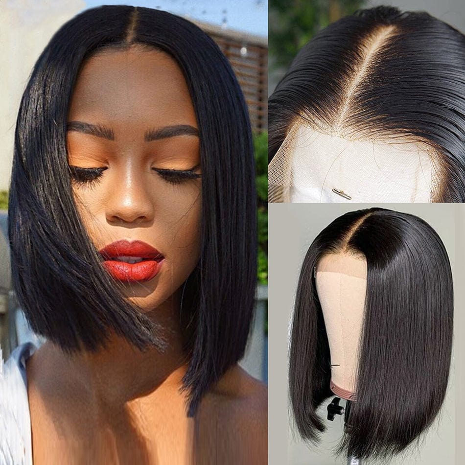 Cheap Short Wigs Raw Peruvian Bob Wig,Bob Wigs Brazilian Human Hair Lace Front,4*4 13*4 8-14 Inch Glueless Bob Wigs With Bangs