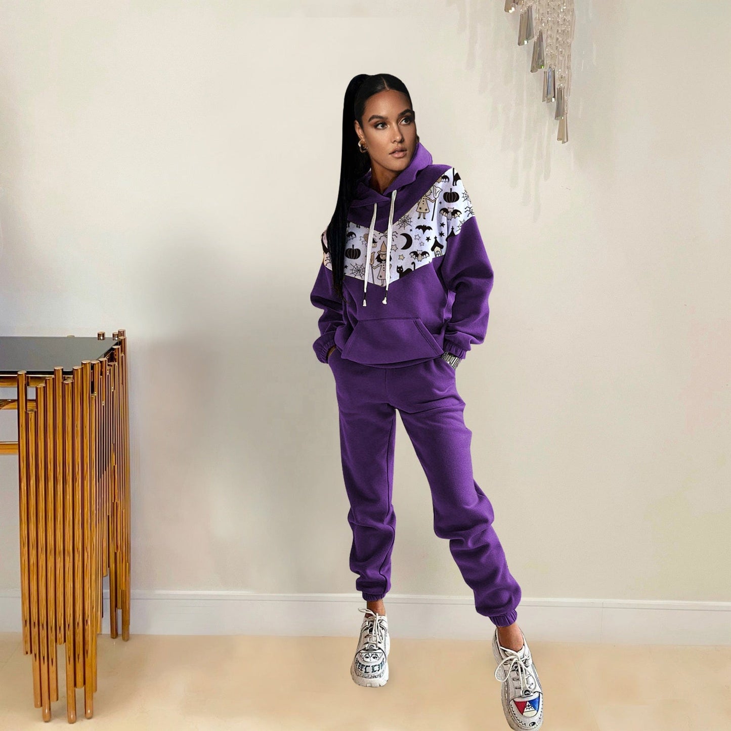 Custom Logo Women Hoodies Sweat Suit Set Quality Track Suit Hoodie For Women Loose Hooded