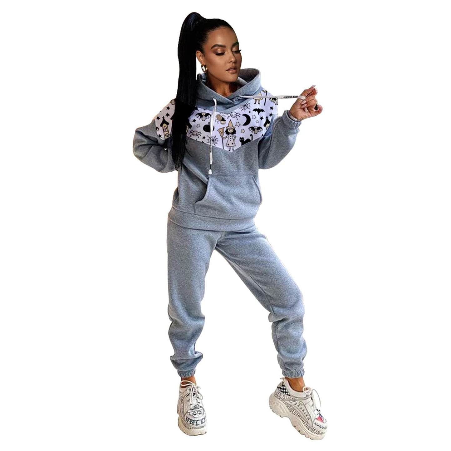 Custom Logo Women Hoodies Sweat Suit Set Quality Track Suit Hoodie For Women Loose Hooded