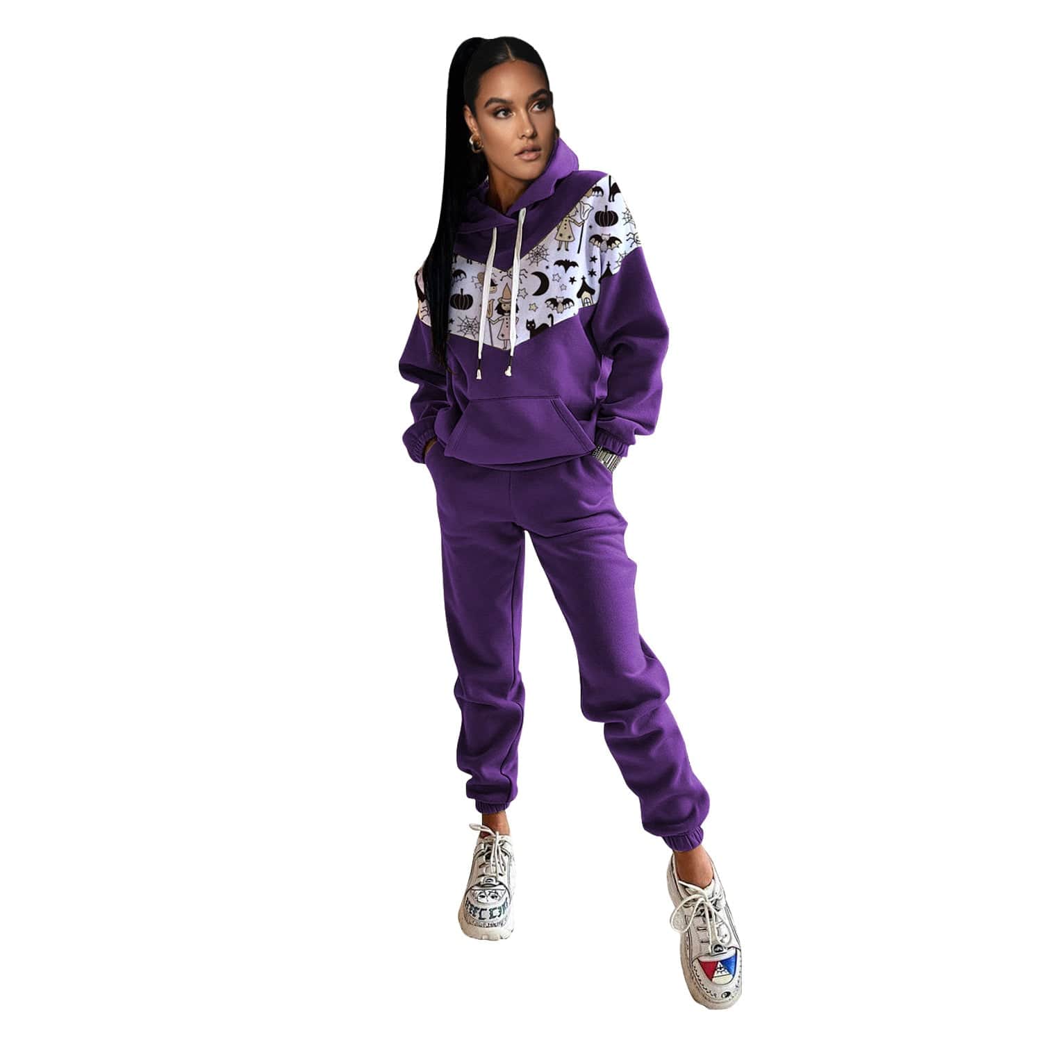 Custom Logo Women Hoodies Sweat Suit Set Quality Track Suit Hoodie For Women Loose Hooded