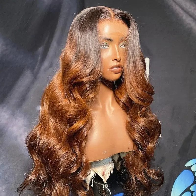 Customized Super Wave Ombre Honey Brown Wigs