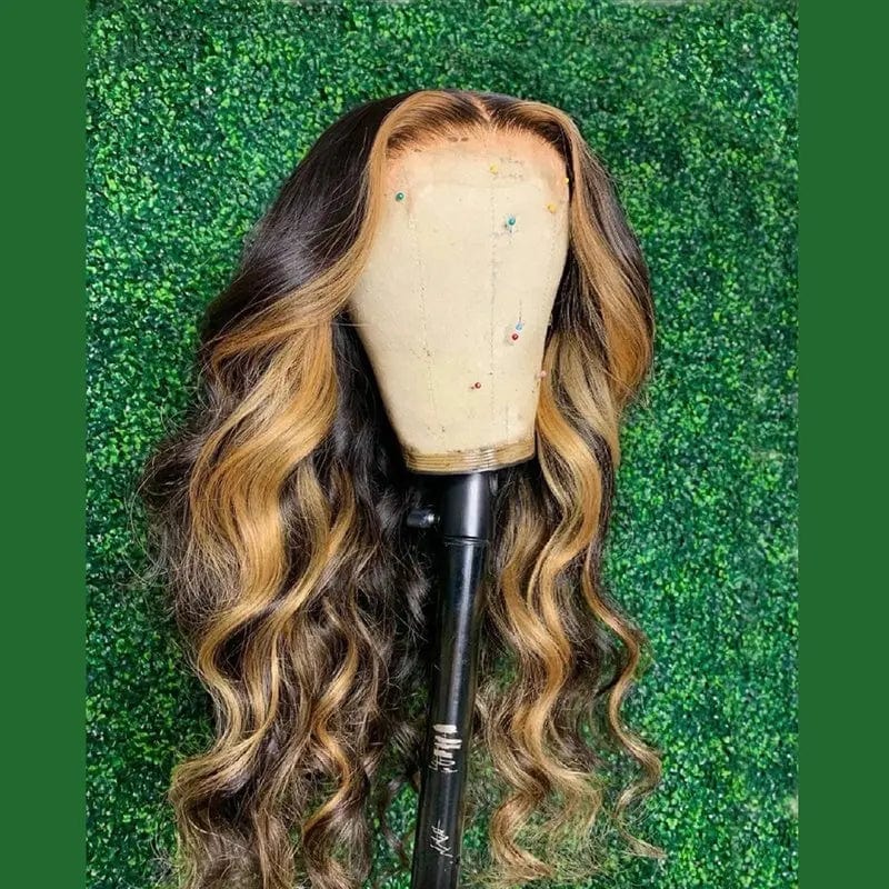 Customized Super Wave Ombre Honey Brown Wigs