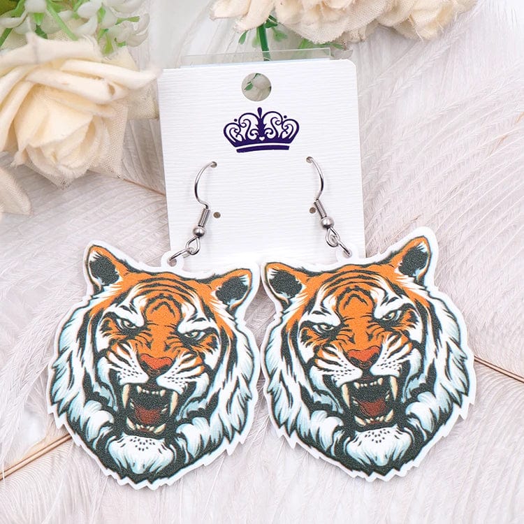 cute / 1.7*2in / Clear Syasibo jewelry ERS872ER1749 1pair New arrival CN Drop tiger TRENDY Acrylic earrings Jewelry for women 316L Stainless Steel