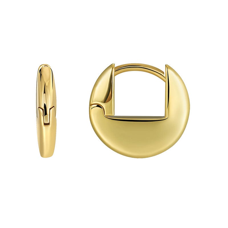 CYE0433 Smooth surface texture exquisite earring jewelry Brass gold-plated simple round ring ear buckle